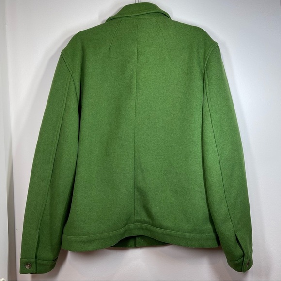 ASOS Women’s Wool Blend Long Sleeve Button Down Pea Coat Size XL Green - Picture 10 of 15
